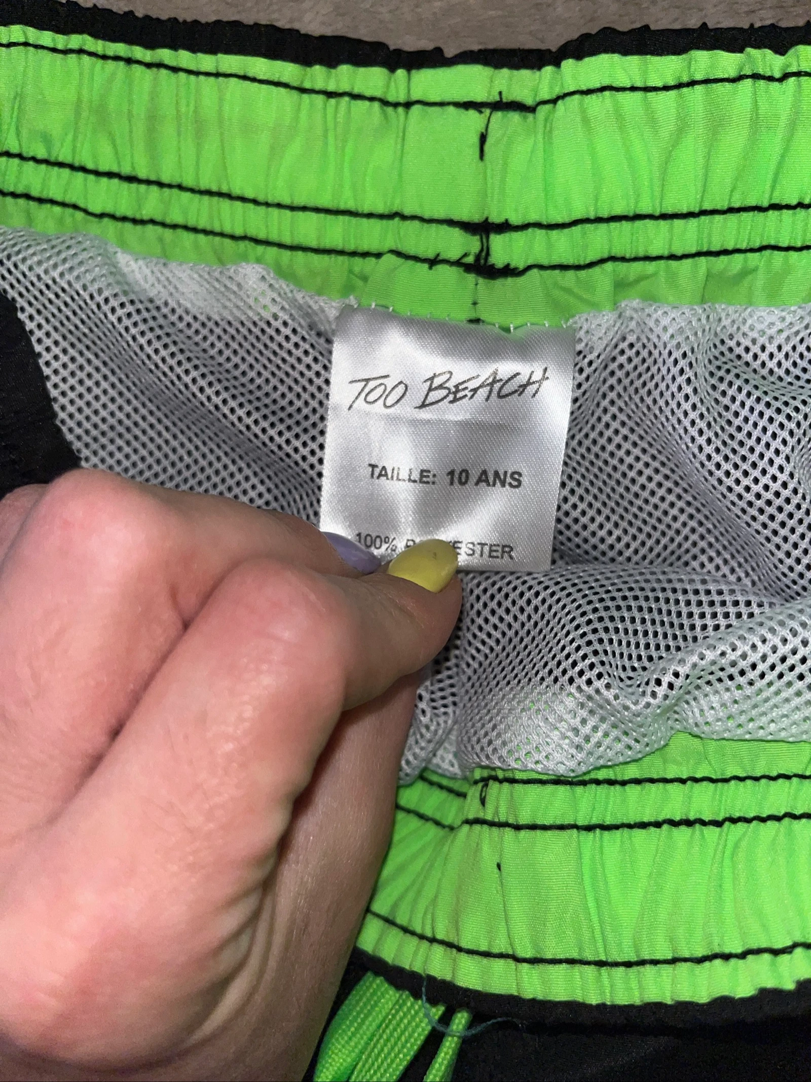 Jongens badpak 10 jaar zwart en groen nieuw – photo 2